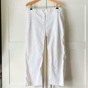 Theory cropped white slouchy trousers